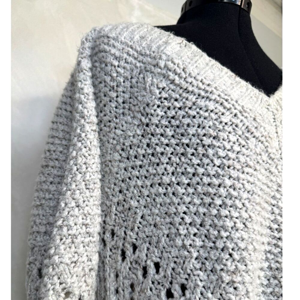 Maurices Sweaters Off The Shoulder Sweater, Color: Gray/Silver | Size: L